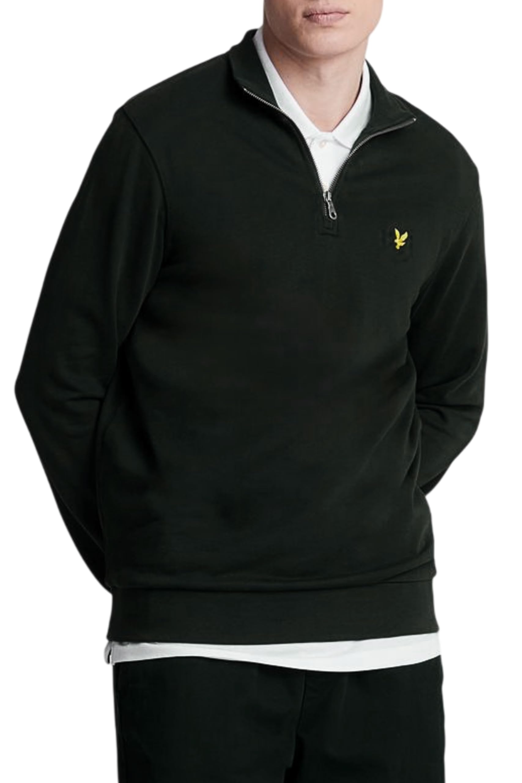 Lyle & Scott Mid Layers Loopback Quarter Zip Sweat Z865 Jet Black, XXL