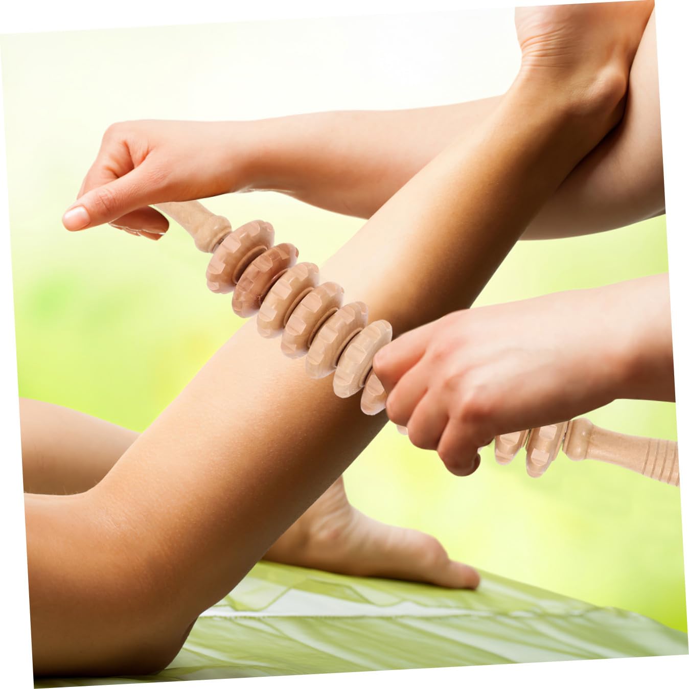 Set di attrezzi da massaggio in legno per rilassamento muscolare del corpo e del collo, comodo design portatile, adatto per uso domestico e persone con gambe scomode