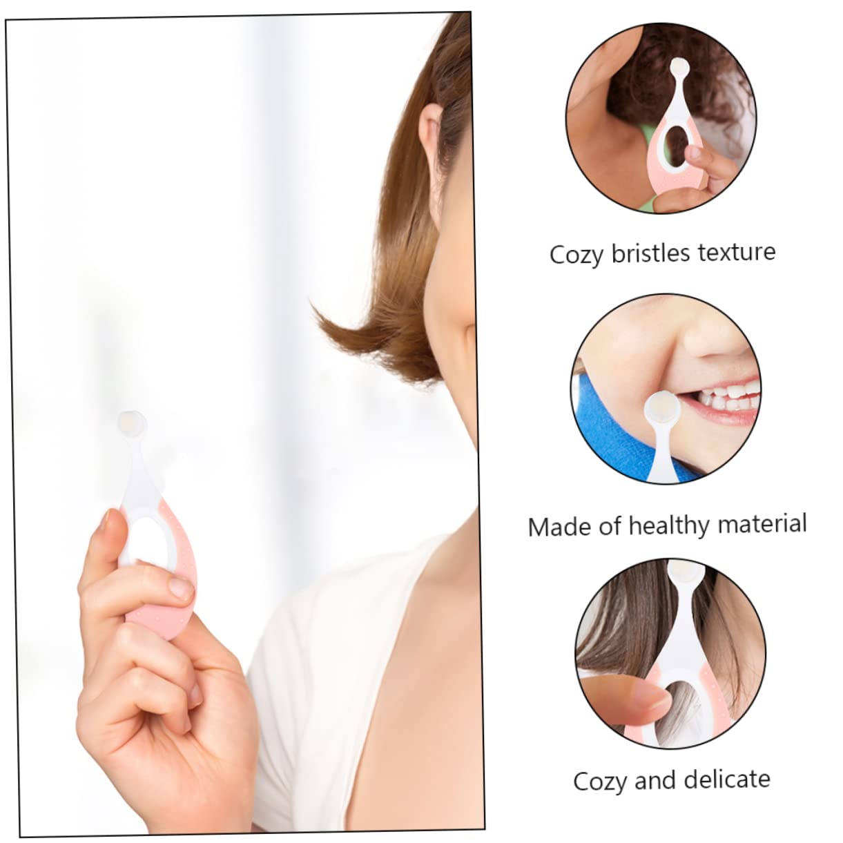 3 Set Spazzolini Morbidi Per Orale Con Setole Delicate Per Denti E Gengive Sensibili Per Piccole E Facile Trasportare 4 Pezzi*3