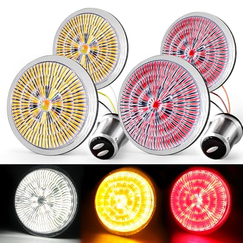 Image of New Upgrade 2 Inch 1157 Front 1156 Rear LED Turn Signal Light Kit Compatible with Dyna Sportster Softail Road Street Glide Road King Cruiser Turing 1986-2023 (4PCS)
