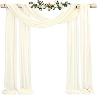 Vista 250 de Tela para envolver arco de boda, 4 paneles de 28 x 20 pies, cortinas de arco de boda rosa para ceremonia, cortinas de tela de gasa para cenador