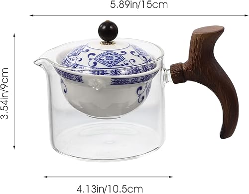 Miniatura 2 de BESTonZON Teapot - Juego de té chino perezoso - Dispensador de té resistente para suministros de té, centro de mesa para té, café, bebida, negro,
