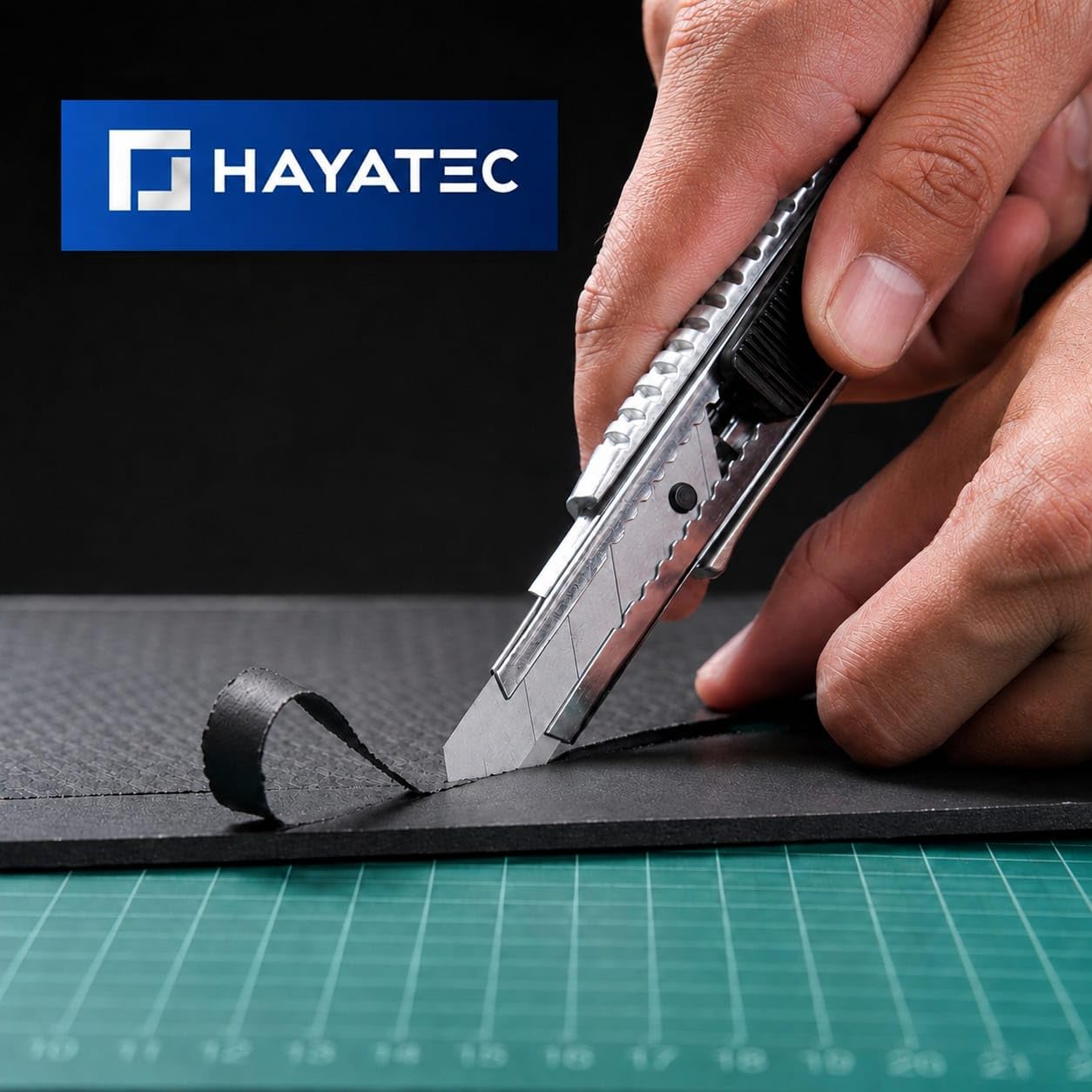 HAYATEC 10 cúteres profesionales de aluminio de 18 mm con 100 cuchillas separables SK5 multiusos
