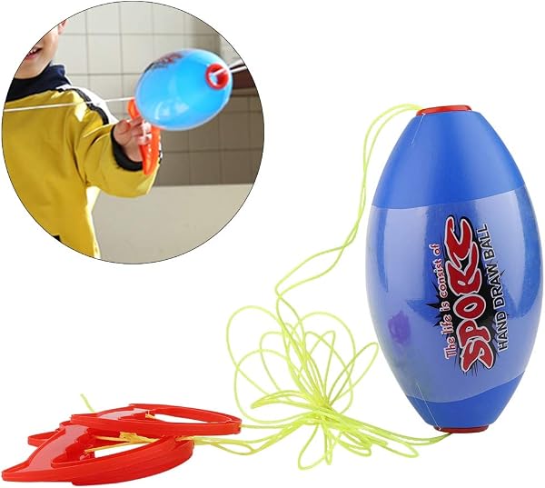 Zoom Ball Spiel, Kooperatives Shuttle-Ziehen für 2 Spieler, geeignet für drinnen und draußen, 7,1 x 3,9 Zoll (Blue) - 5