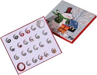 Hohopeti 1 Caixa Pulseira De Natal Joias Com Miçangas Roupa De Morango Presentes De Morango Pulseira De Liga De Natal Artesanato DIY Natal Calendário Do Advento Encantos DIY Conjunto De