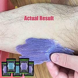 Auperwel Wax Beads for Hair Removal 1.1 lb (17.6 oz), Hard Wax Beads for Sensitive Skin - Brazilian, Face, Bikini, Legs, Eyebrow, Painless Waxing Beads Kit for Women Men, 5 Packs with 10 Wax Sticks