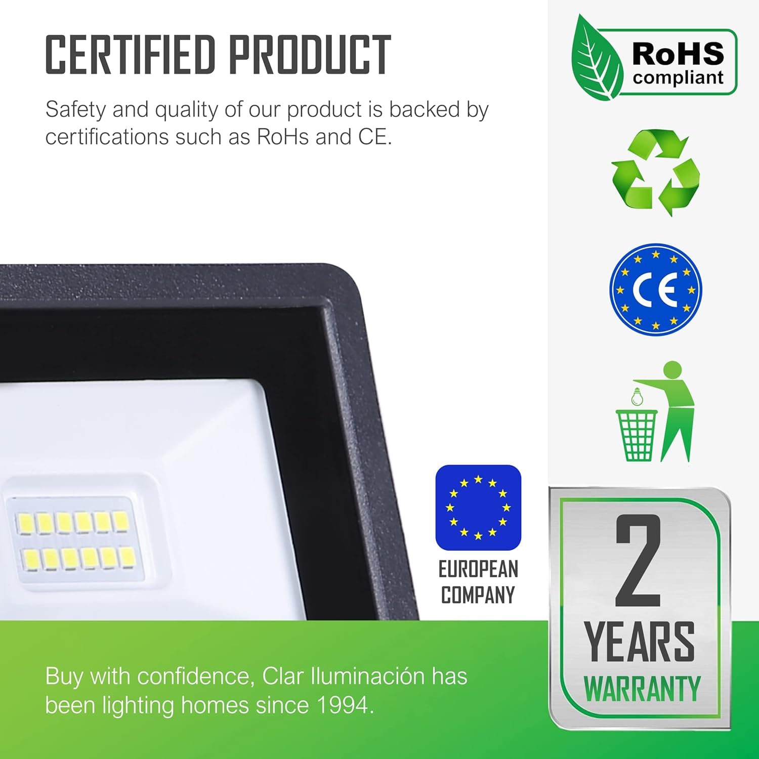 CLAR, Outdoor LED Spotlight, Outdoor LED Floodlight, 10W LED Floodlight, LED Outdoor Spotlight, Outdoor LED Spotlight - Image 3