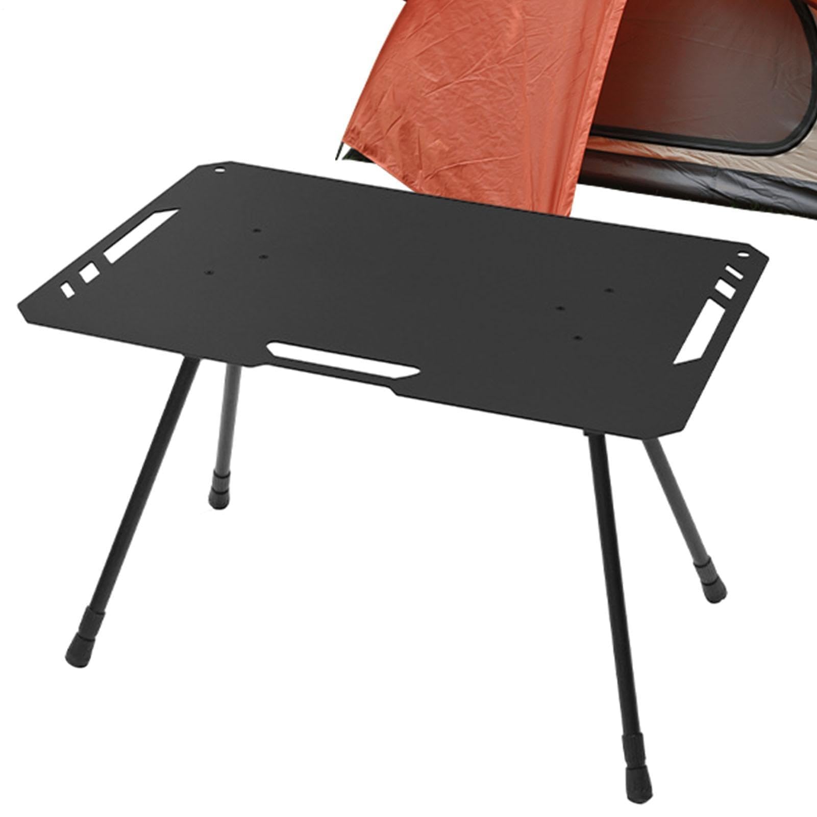 Tragbarer Campingtisch – höhenverstellbarer aufrollbarer Klapptisch, leichter Reise-Picknick-Schreibtisch für Grillen, Essen im Freien, Camping und Partys