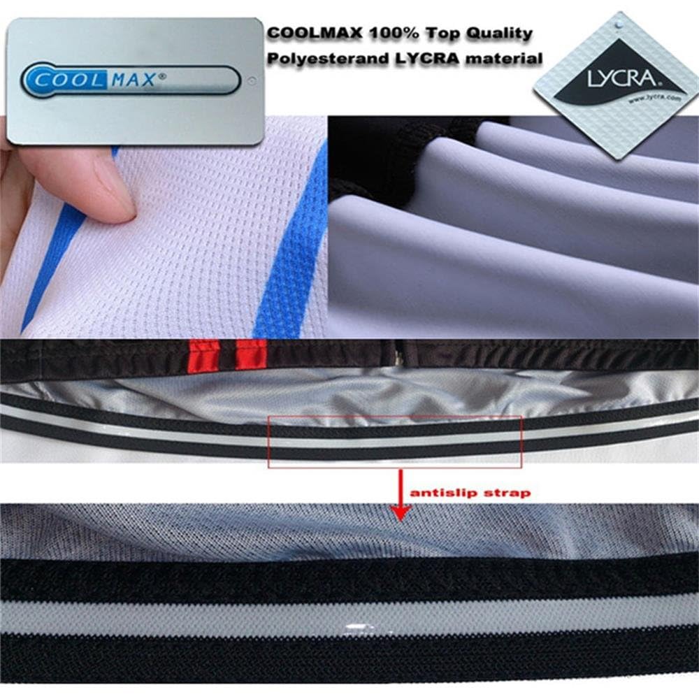 VeloZenith Abbigliamento Ciclismo da Uomo Estiva,Maglia Manica Corta Con 3 Tasche+3D Gel Pantaloncini,Traspirante Sportivo Ciclismo Moda Set per Mountain Bike Tuta MTB