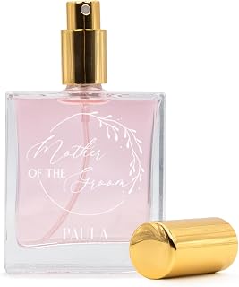 Personalized Mother Perfume bottle, Custom Mother of the Bride or Groom Gift, Mom Wedding Gift from Bride and Groom, Engraved Glass Wedding Party Perfume Bottle (Mother of Groom)
