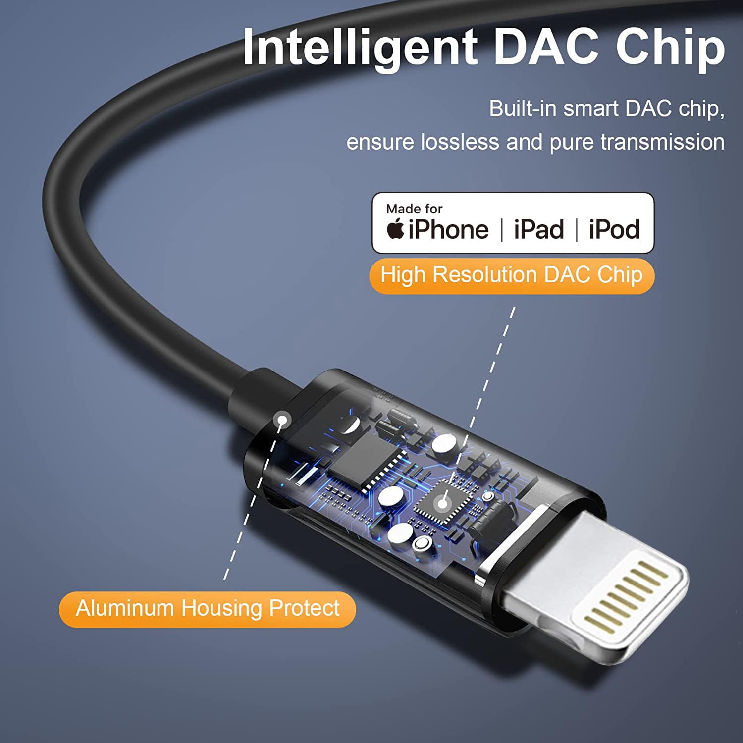 Amazon.com: 【Apple MFi Certified】 Lightning to 3.5mm Audio Cord