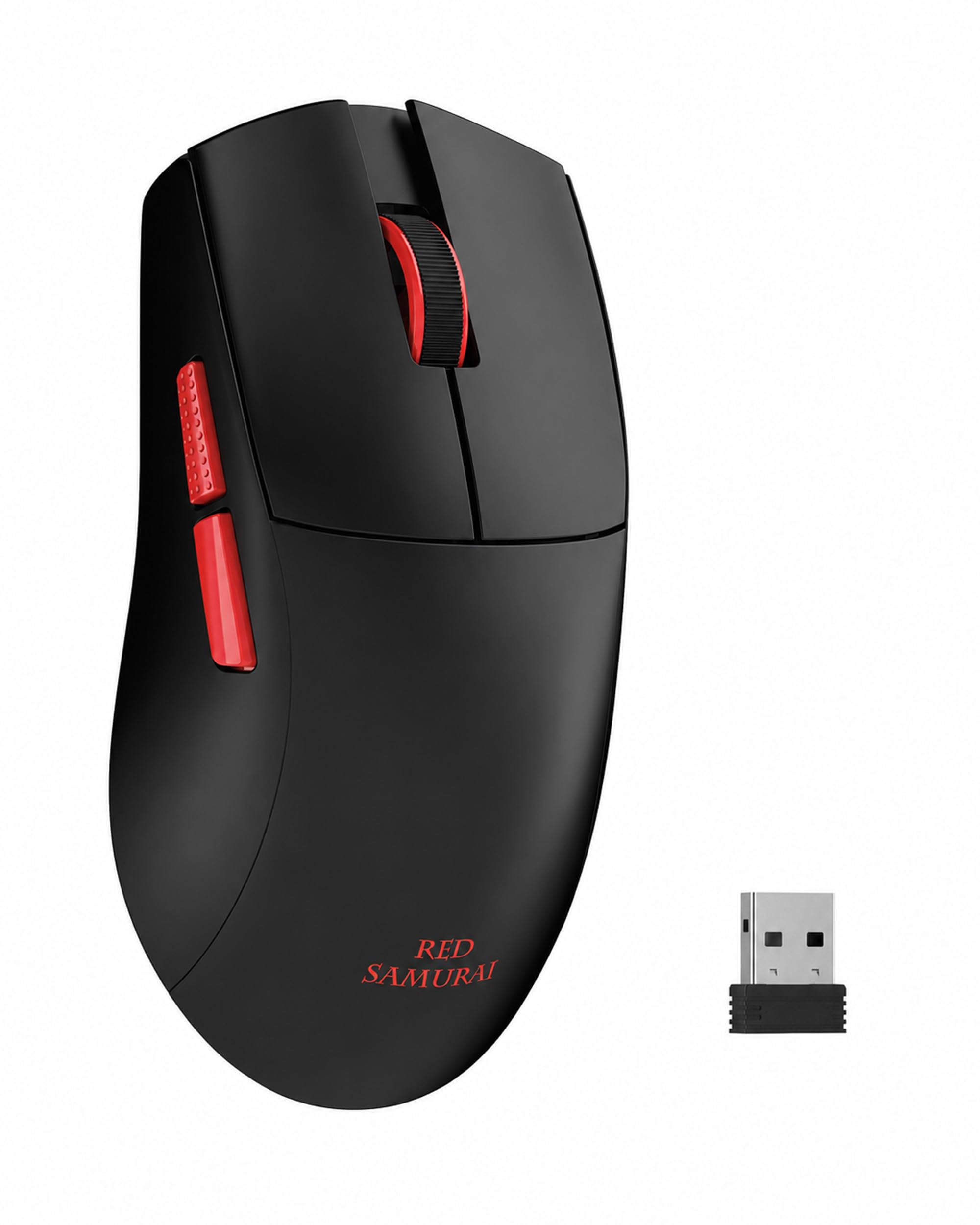 RED SAMURAI Lightweight Wireless Gaming Mouse,Ultra Lightweight 51g,Tri-Mode BT/2.4G/Type-C Wired Mouse,26K DPI Sensor,1000Hz Polling Supported，Programmable Buttons,Griptable for PC/Laptop/Mac-image-22