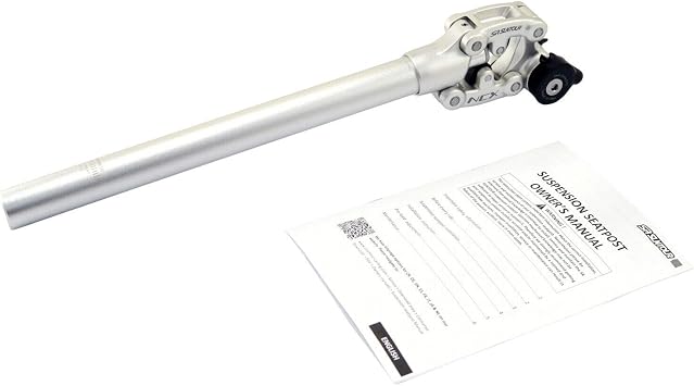 SR Suntour SP12 NCX Suspension Seat Post with Protective Cover 27.2X400mm, Silver, VK2297