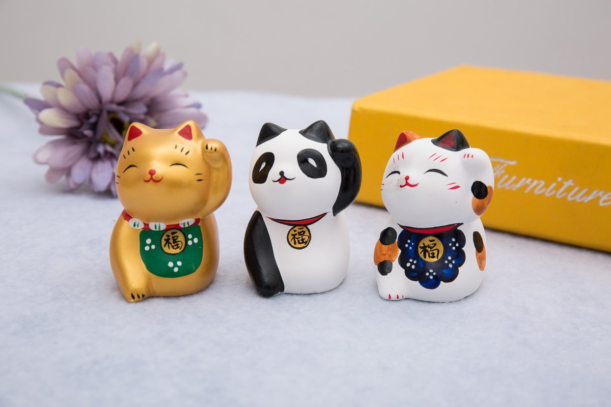 lucky pandaさん専用 Amazon.com: THY COLLECTIBLES Hand Painted Black & White Feng Shui