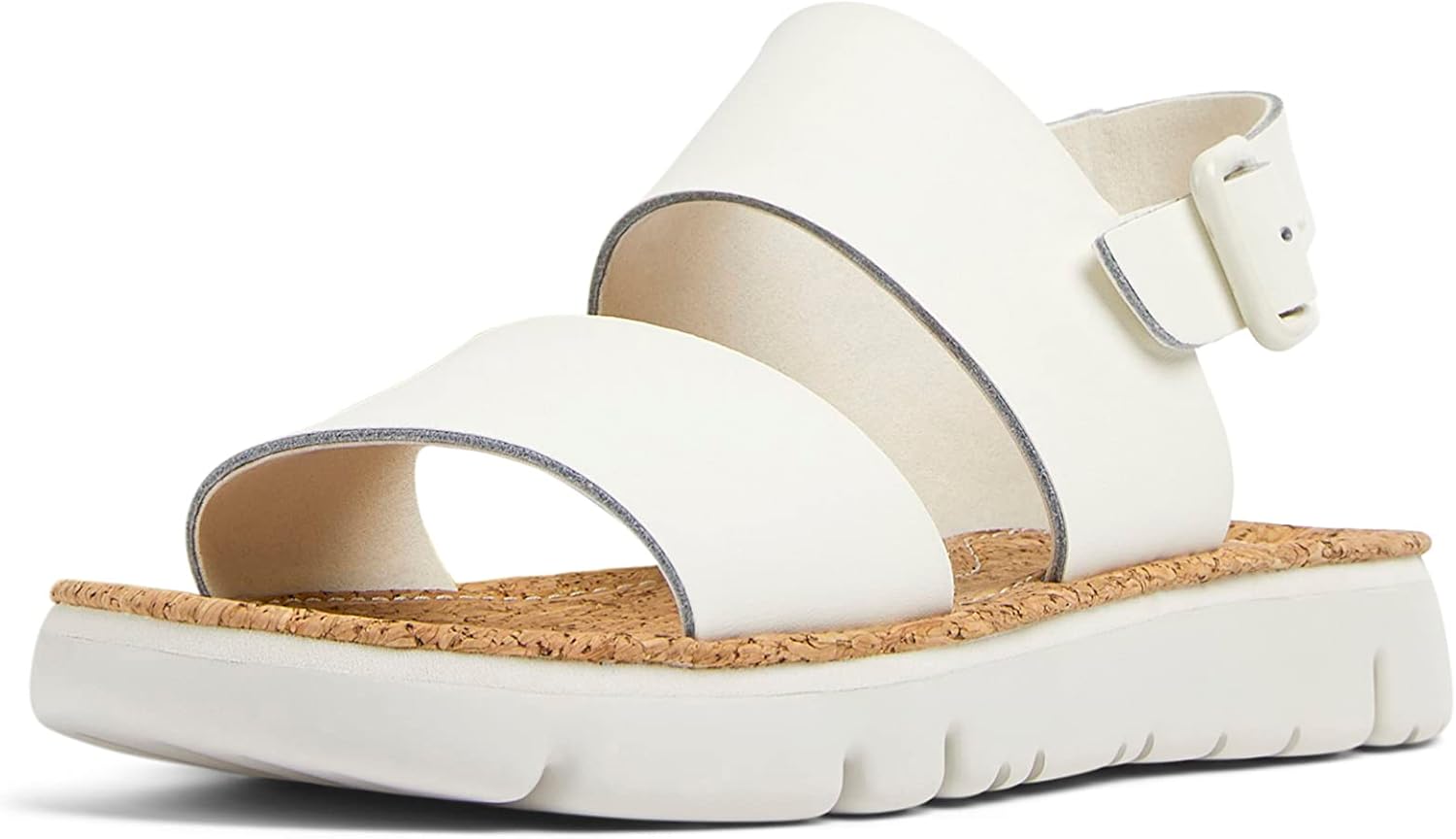 Camper Women's Fashion Sandal, White Natural, 5