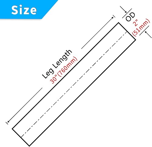 Miniatura 2 de FGJQEFG Tubo de tubo de escape recto de 4 pulgadas de largo, 30 pulgadas de largo, tubo recto de mandril de 4 pulgadas, acero inoxidable T304,
