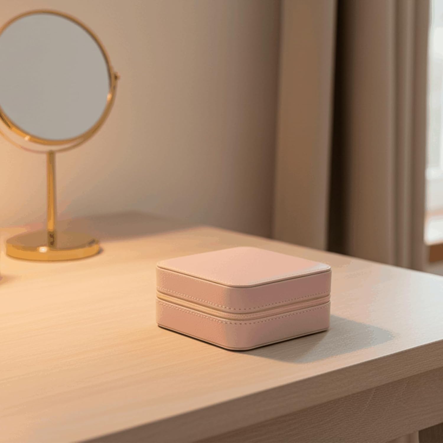 36 Pack Travel Jewelry Case Bulk, 6 Color4×4×2 in Mini Portable Jewelry Box Organizer for Rings Earrings Necklaces, PU Leather Small Travel Jewelry Case Set for Women Bridesmaids Gifts