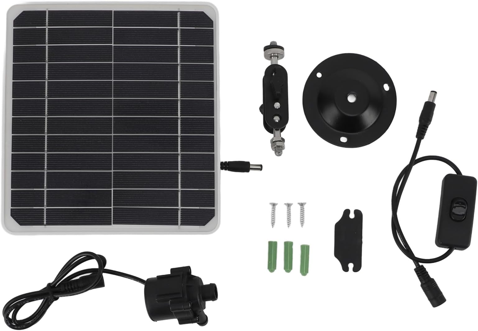 Cryfokt 50W Submersible Solar Powered Pond Pump Kit, 24H Solar Powered Solar Panel Kit with Switch Adjustment, for Outdoor Fountains, Ponds, Pools, Fish, Garden