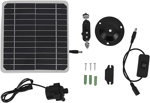 PUM de agua con energía solar de 50 W, bomba solar para estanque, kit de panel solar de 24 horas, kit de bomba de fuente de agua con ajuste de