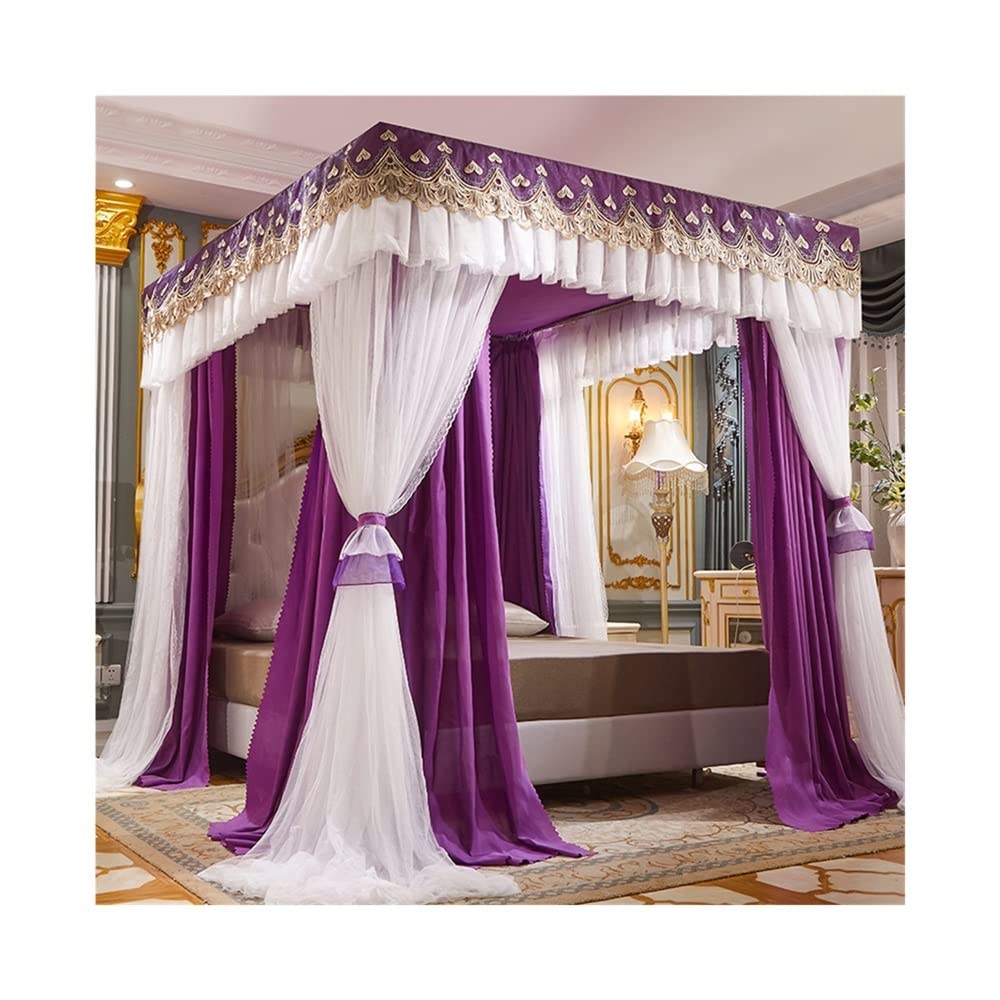 Rideau de lit princesse romantique pour chambre adulte et enfant