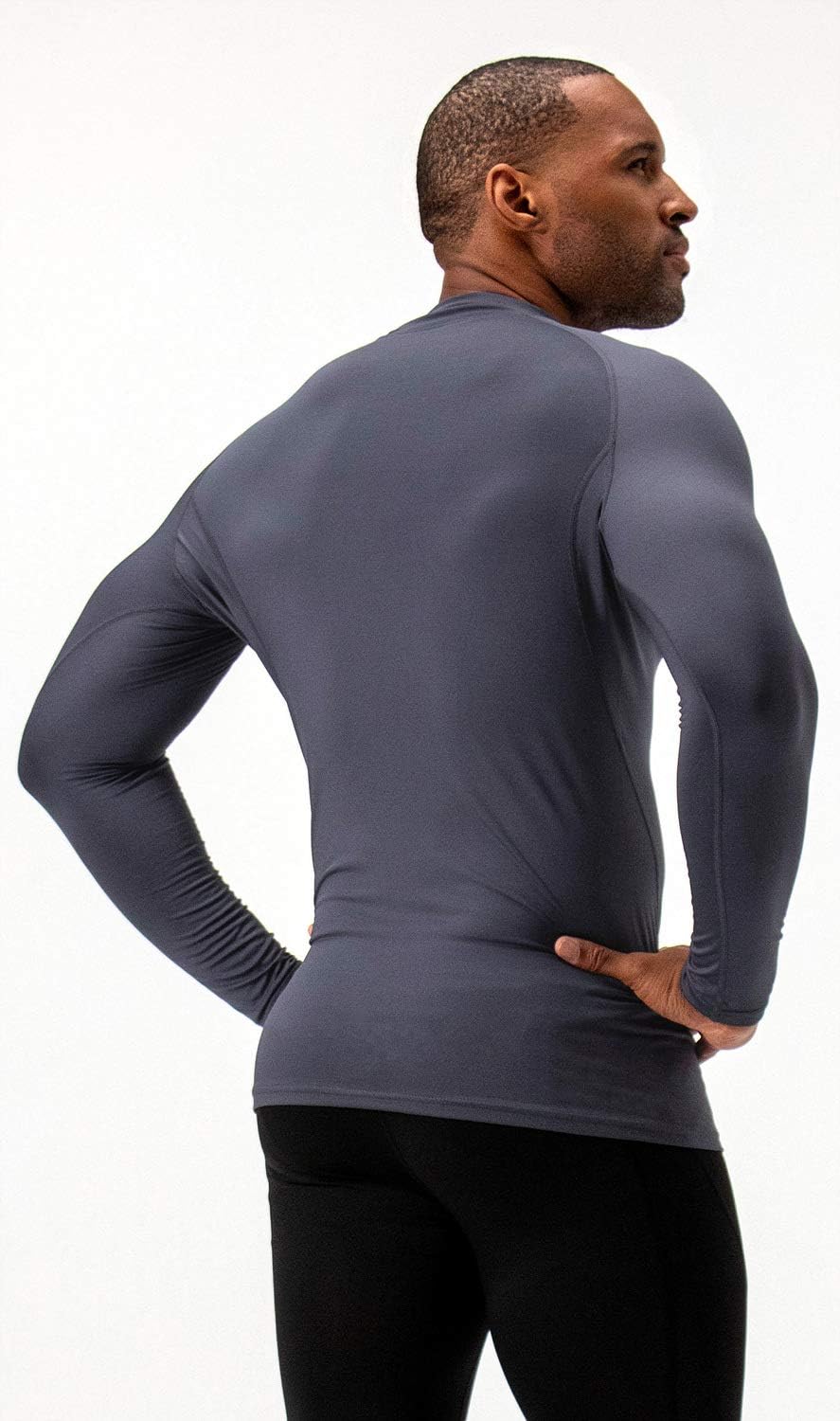 DEVOPS 2 Pack Men's Thermal Turtle Mock Neck Shirts, Compression Long Sleeve Tops and Hoodies - Image 4