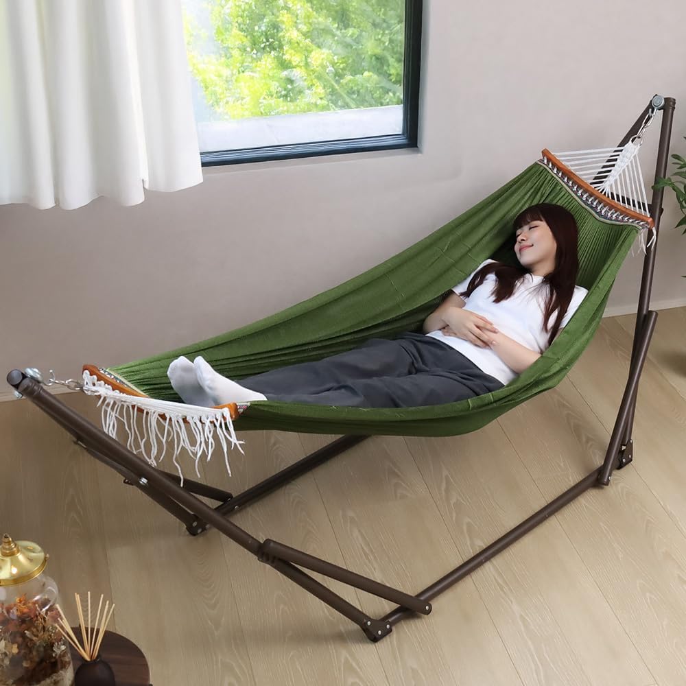 ハンモック 3way 自立式 アウトドア キャンプ 屋外 レジャー 