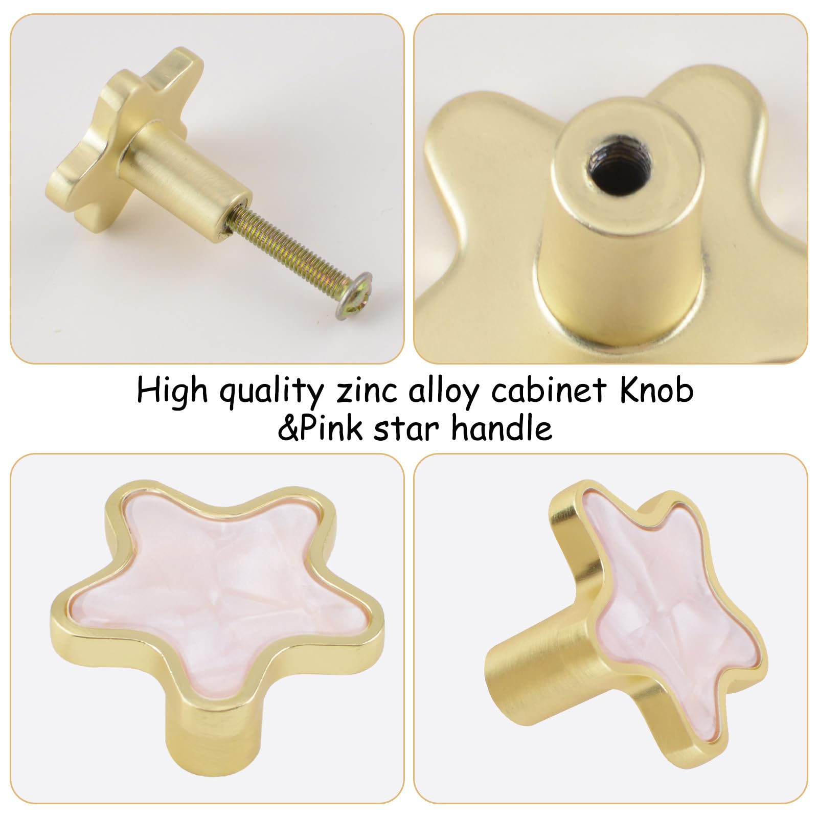 MOROBOR Decorative Star Kitchen Cabinet Knobs - Image 4