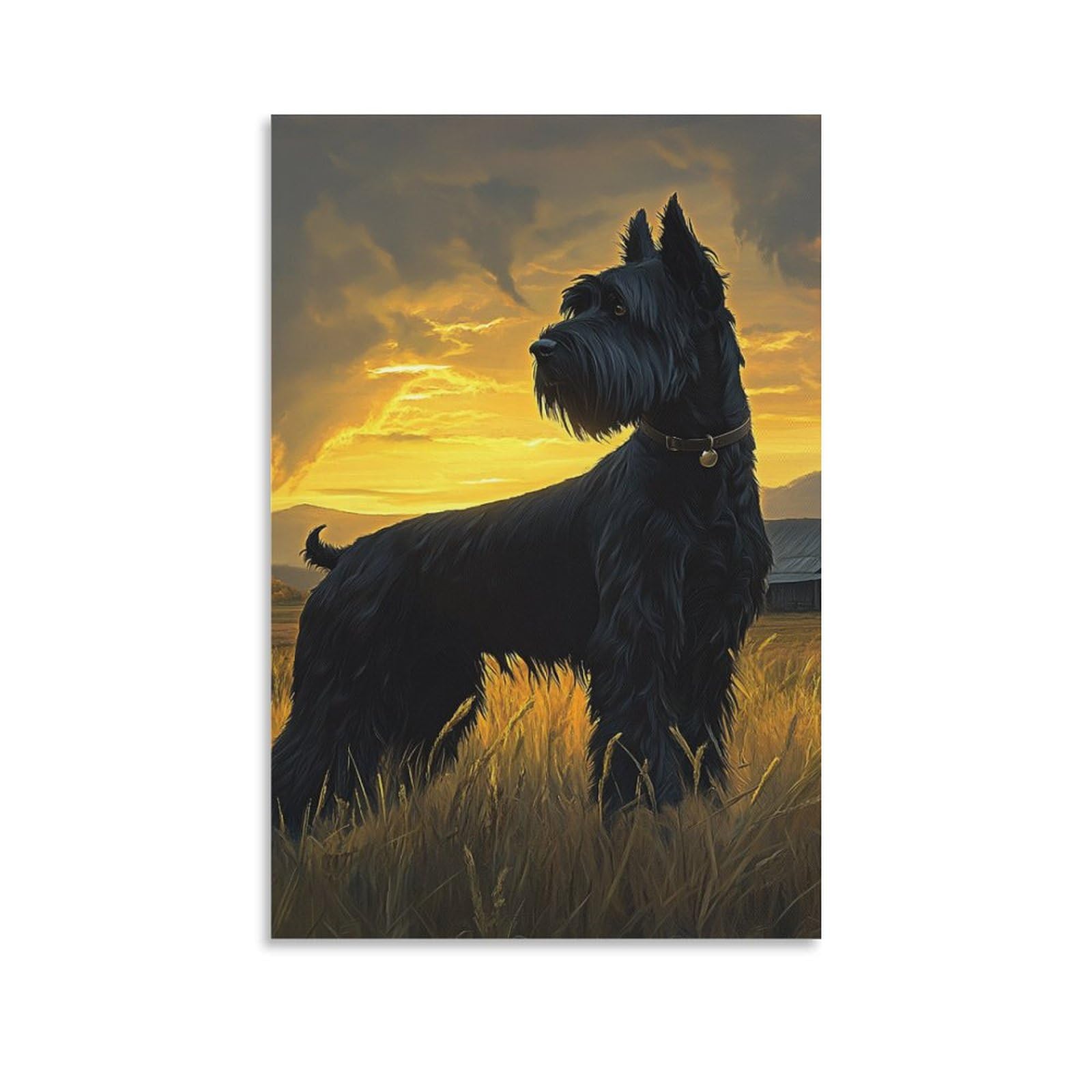 Lienzo de Schnauzer para decorar el salon y pasillo de casa 6