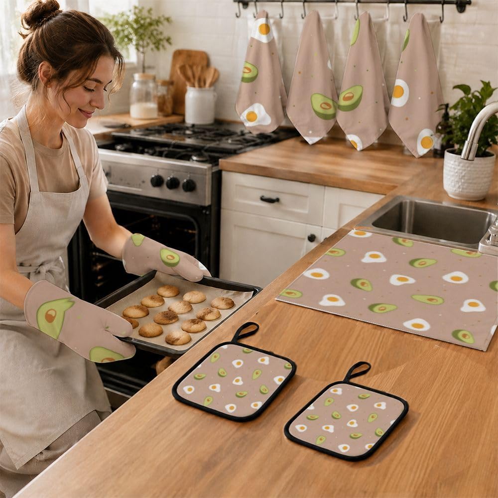 Set di 9 uova di avocado e accessori per la cucina