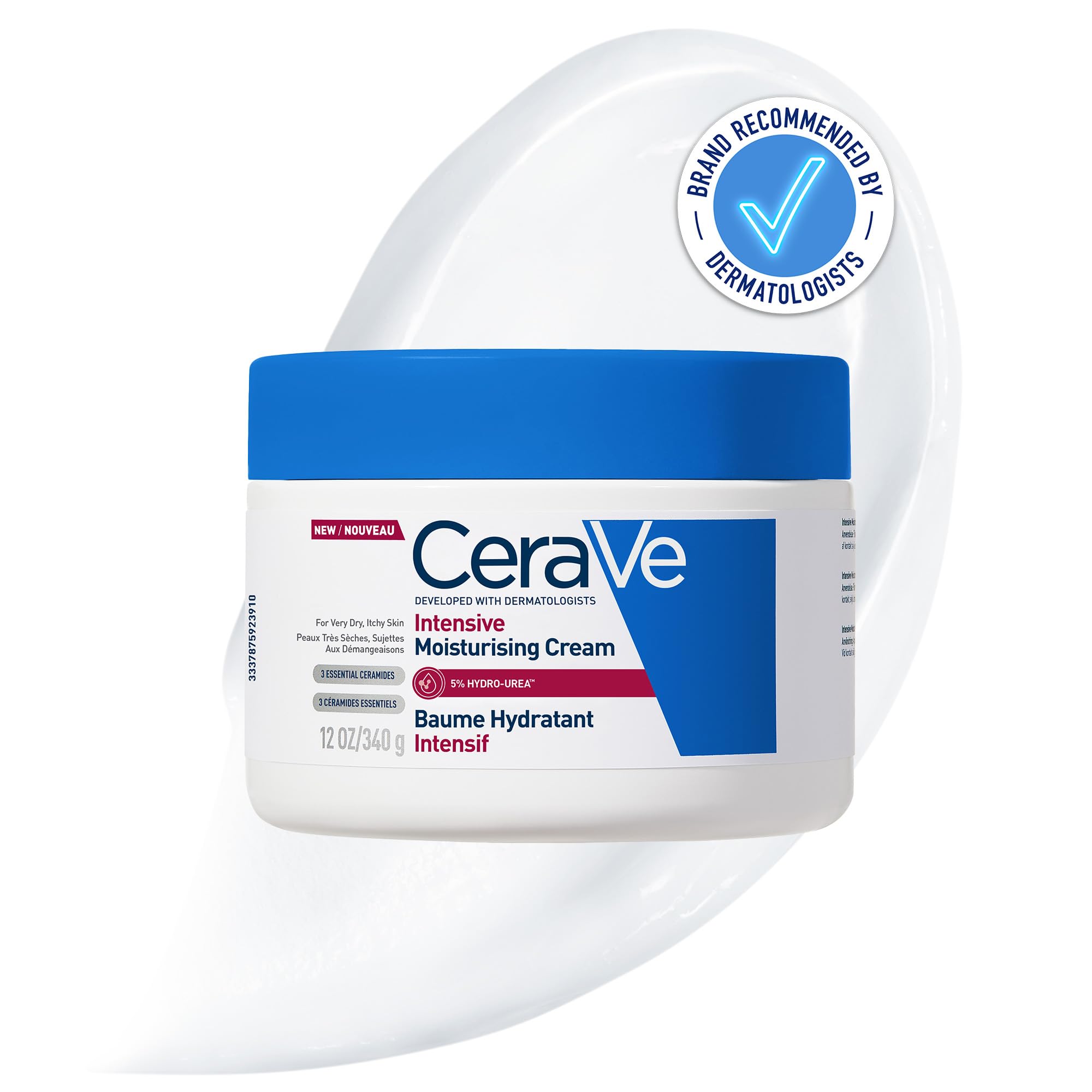 CeraVe Intensive Moisturising Cream for Dry to Very Dry Skin, 340g
