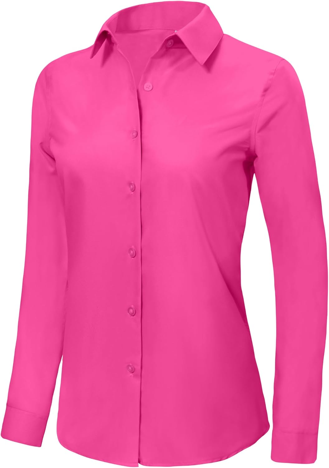 Ruisin Super Soft Wrinkle Free Button Down Shirts for Women Solid Long Sleeve Striped Formal Work Dress Blouses Tops - Image 2