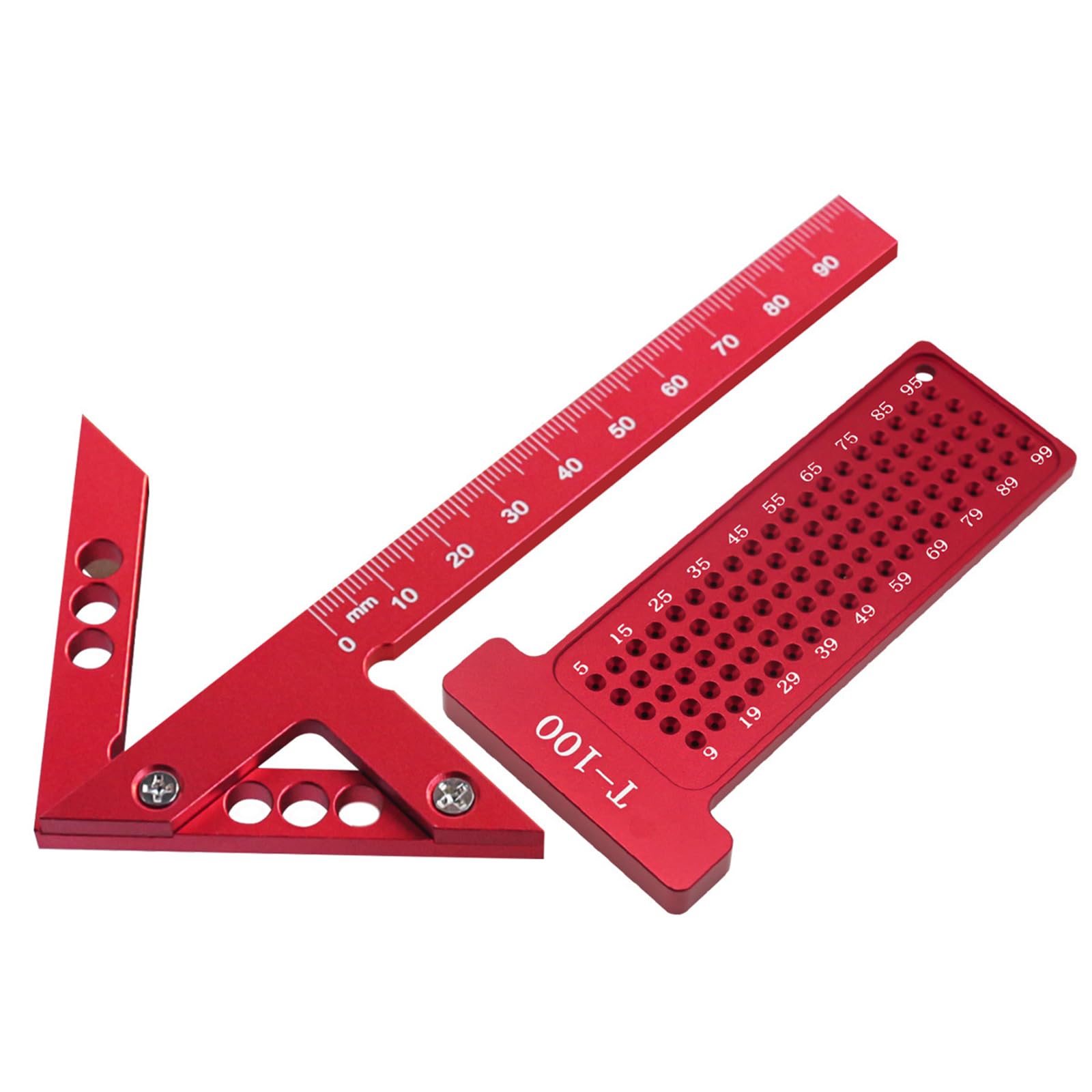 Righello in lega di alluminio con calibro a forma di T Set di strumenti di misurazione precisi per progetti di lavorazione del legno precisi