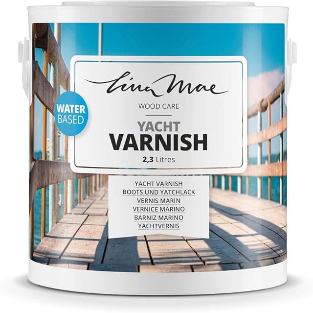 Yacht Varnish with Gloss Finish Water-Based - Decorates and Protects Exterior Woods with a Special Resistance in Marine Environments Ideal for Boats, Yachts and Furniture (2.3 litres, Colourless)