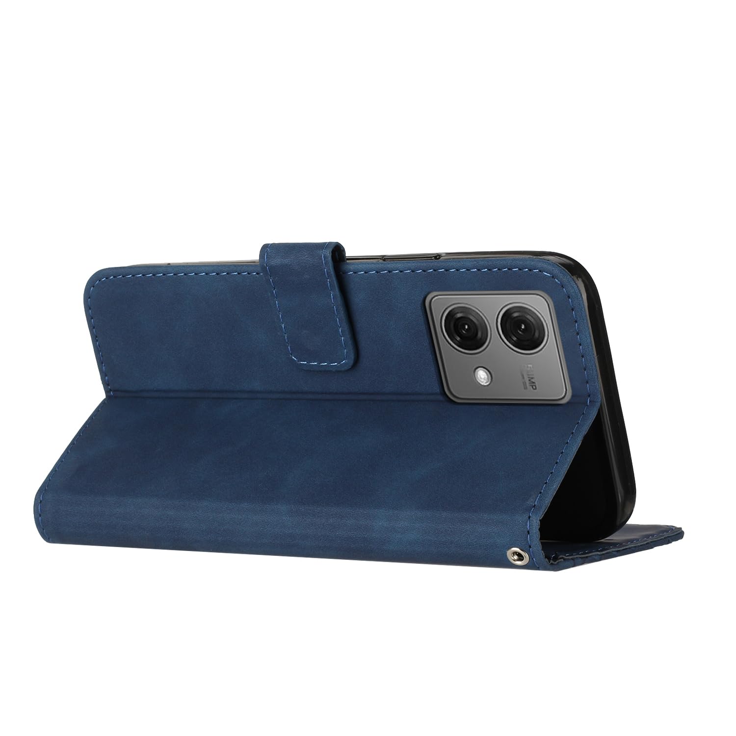 Compatible With Motorola Moto Edge 40 Neo Case,Wallet Case PU Leather with Card holder Slots Magnetic Shockproof Protect Flip Cover Bookstyle Phone Cases Cover for Moto Edge 40 Neo (Blue) — view 2