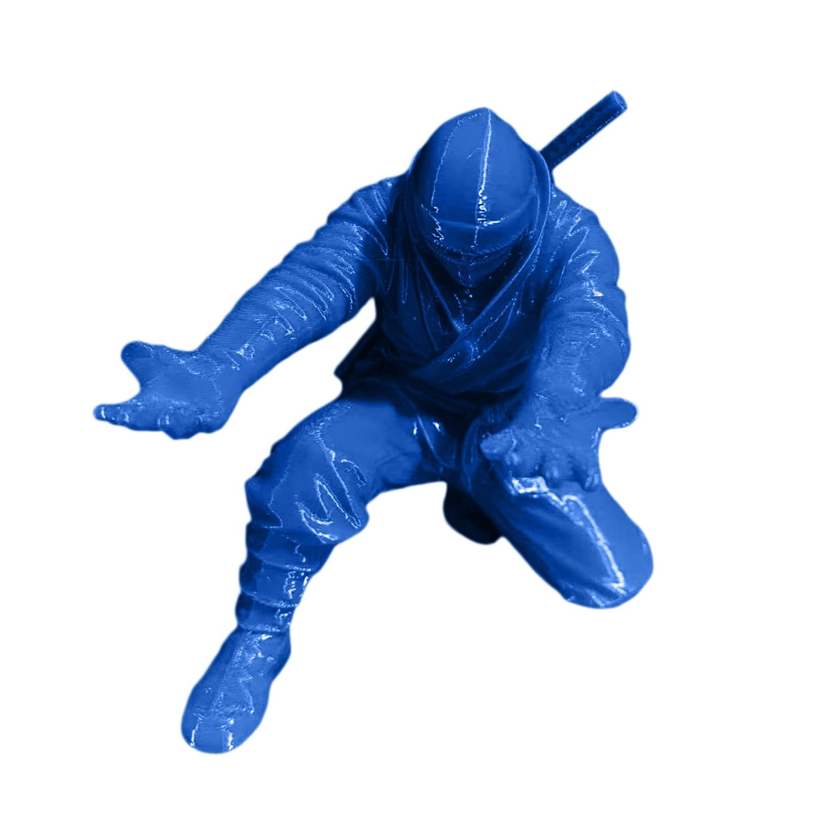 Desk Organisers Ninja Pen Holder Funny Pen Rack for Desk 3D Printed Decorative Storage Organizer Pencil Storage Rack for Home Office School Figurine Decor Gift (Blue)