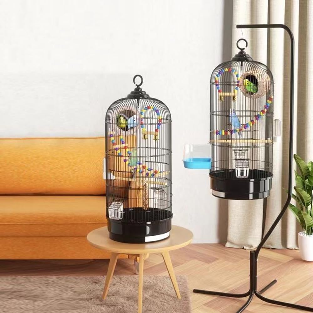 Amazon | IYOIYA 鳥かご 丸型 バードパレス H70cm 大型 鳥 インコ