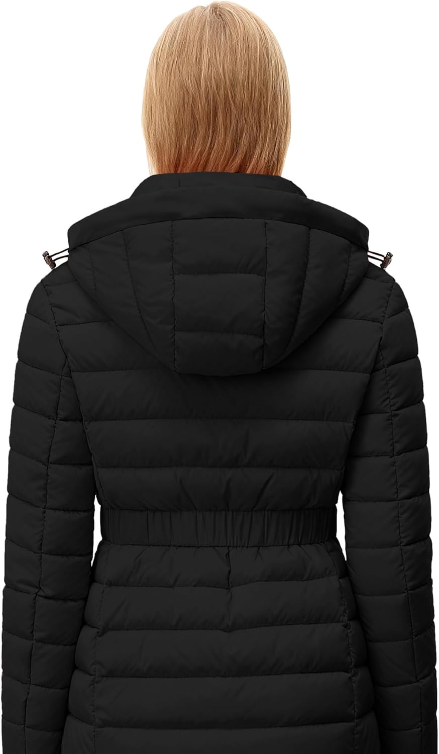Women's Lightweight Quilted Down Coat | Windproof, Waterproof, Detachable Hood, Warm for Winter Travel - Image 4
