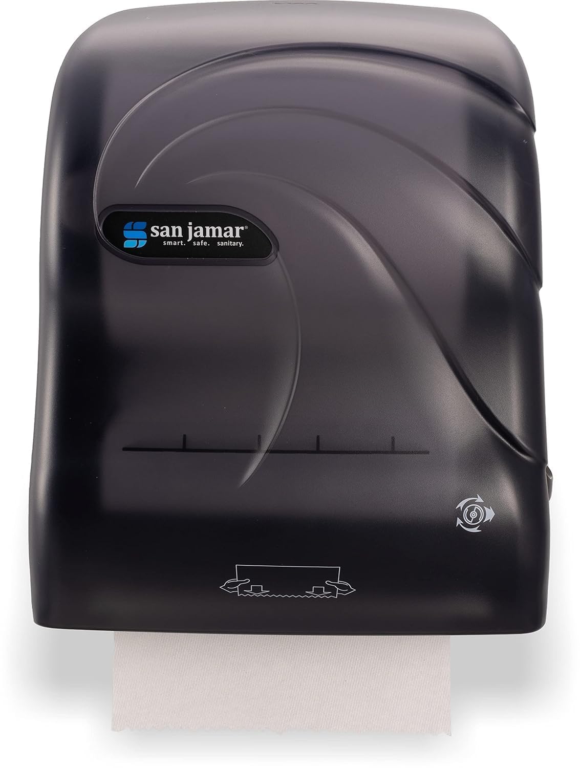 San Jamar Oceans Touchless Paper Towel Dispenser Pull Towel Dispenser, Simplicity Essence Dispenser for Bathroom, Kitchens, and Restaurants, Plastic,