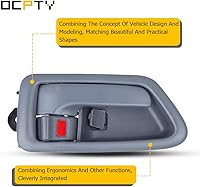 Vista 4 de OCPTY Door Handle Interior Passeneger Right Side Replacement fit 1997-2001 for Camry Inside Door Handle Texture Gray
