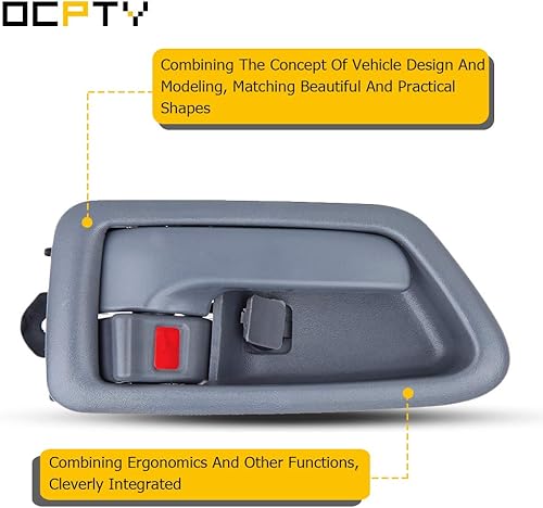 Miniatura 4 de OCPTY Door Handle Interior Passeneger Right Side Replacement fit 1997-2001 for Camry Inside Door Handle Texture Gray