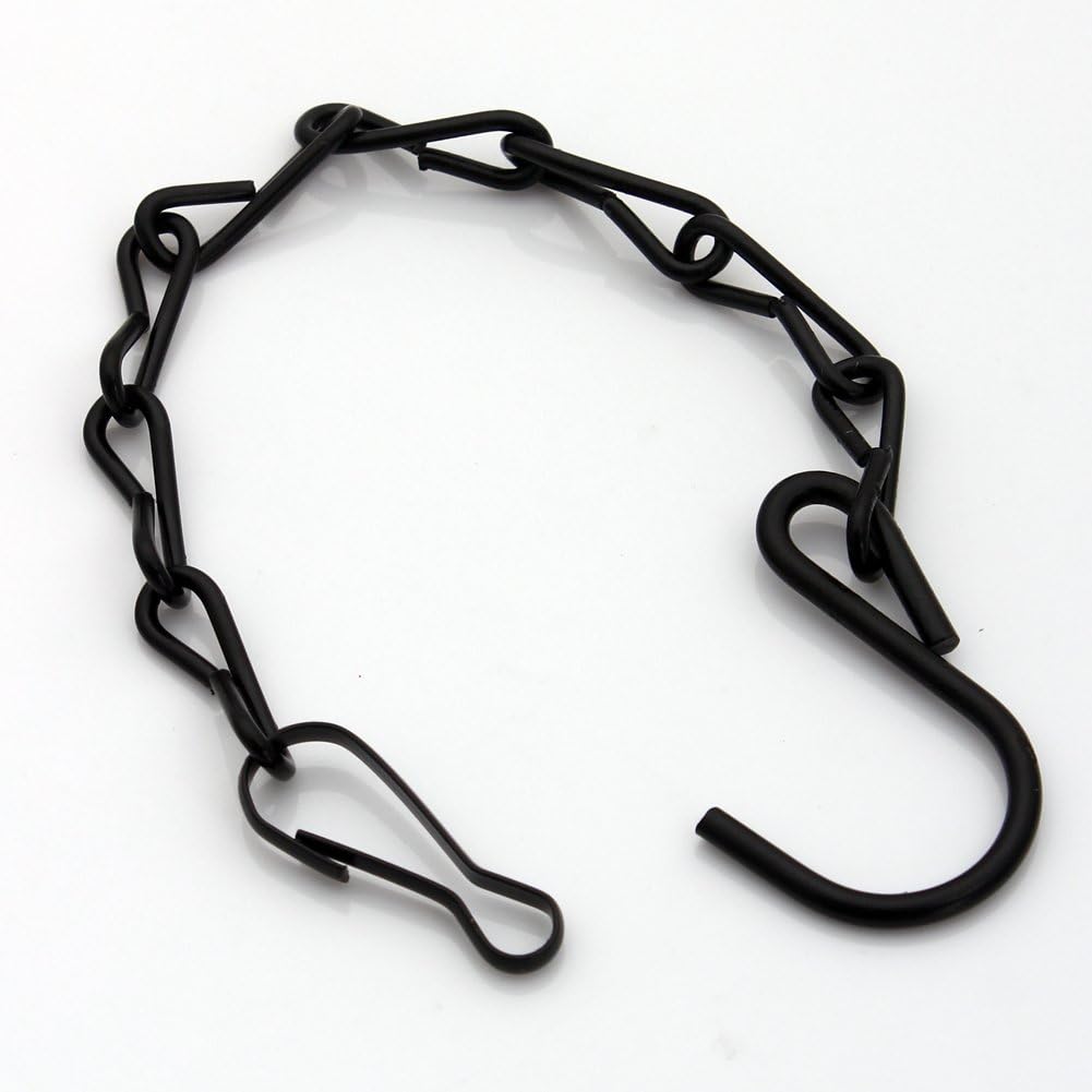 Black Hanging Chains for Bird Feeders, Lanterns, Planters and Decorative Ornaments, 12 Pack, 10-Inches - Image 2