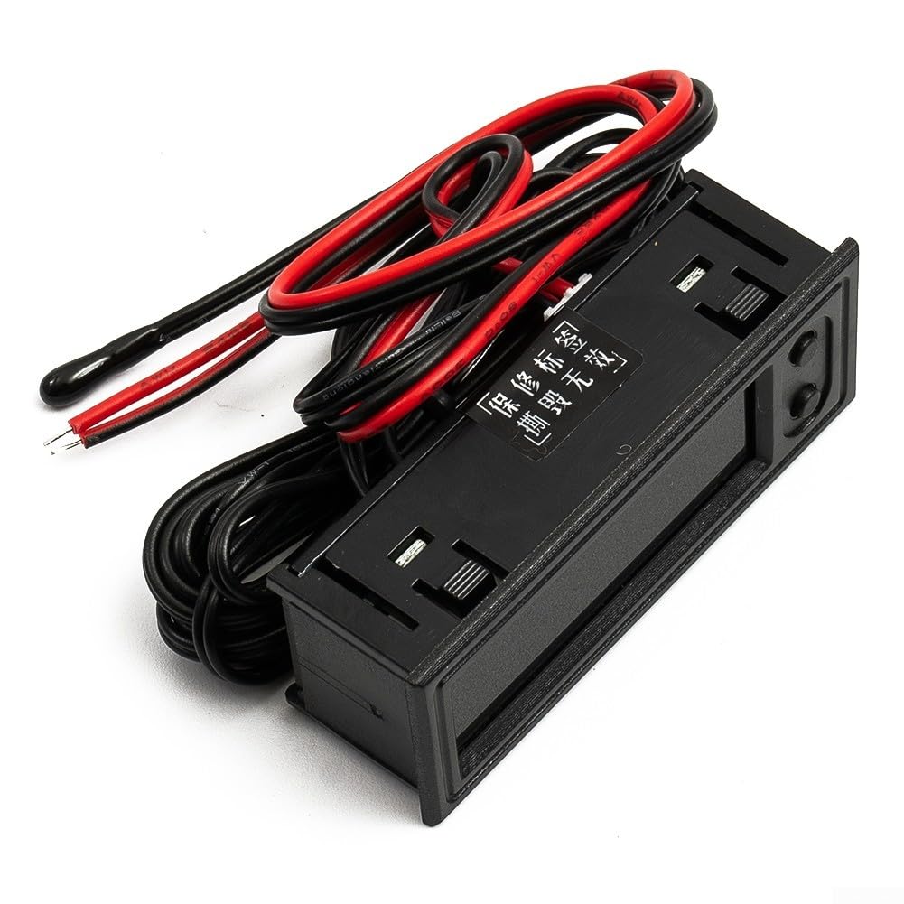 Kit 3 In 1 Per Auto 12V – Termometro Interno/Esterno, Voltmetro, Orologio – Display Digitale LED, Rosso