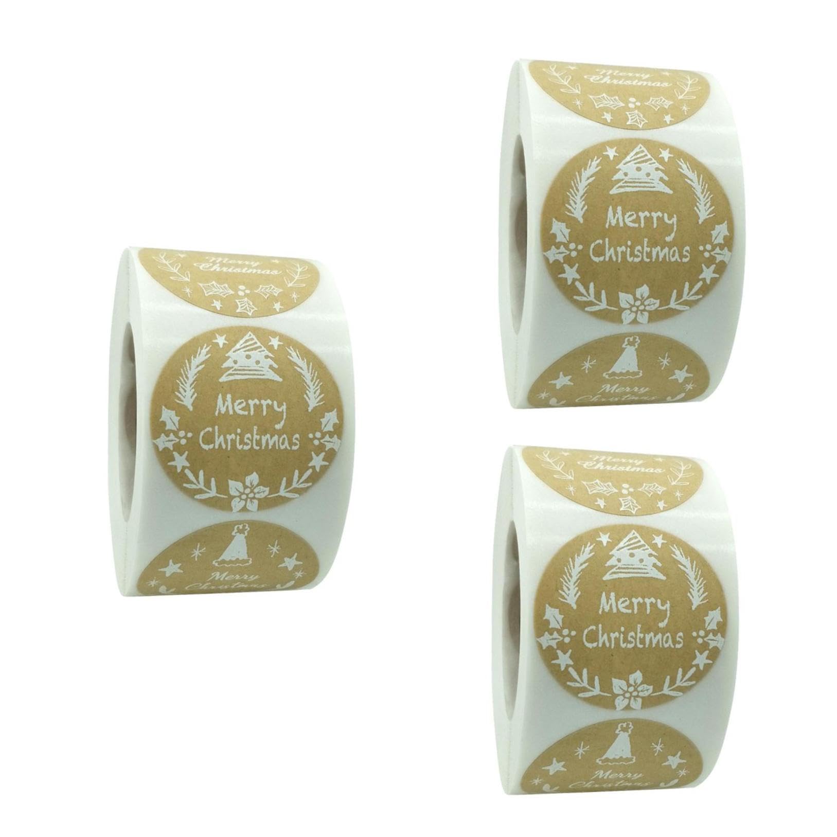 Operitacx 3 Adesivi Natalizi Etichette Barattoli Etichetta Adesiva Lavagna Natale D'epoca Adesivo Per Barattoli Di Adesivi Di Caramelle Busta Buon Natale Carta Kraft
