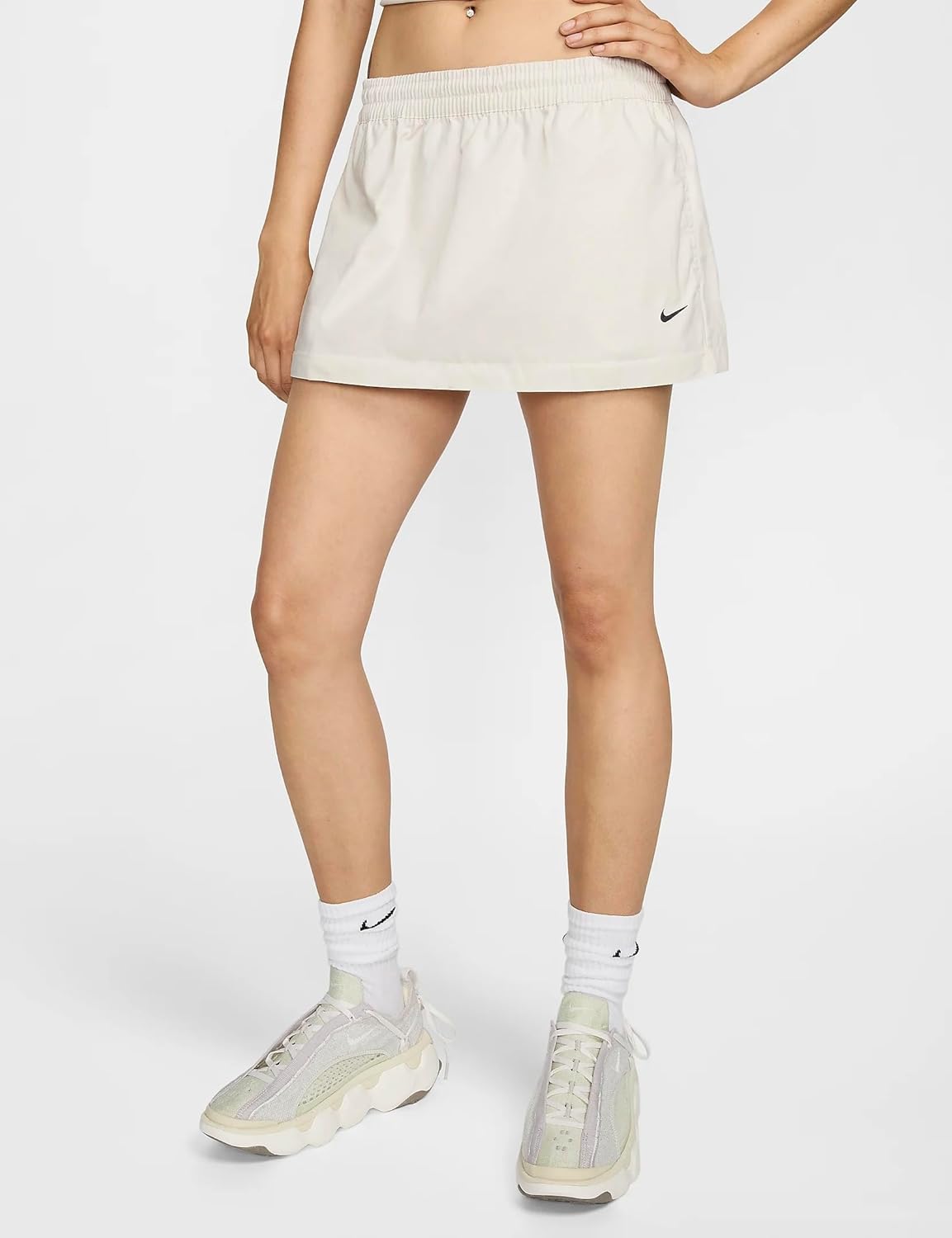 Nike Sportswear Essential Women's Mid-Rise Woven Cargo Midi Skirt, Light Orewood Brown/Black, Small