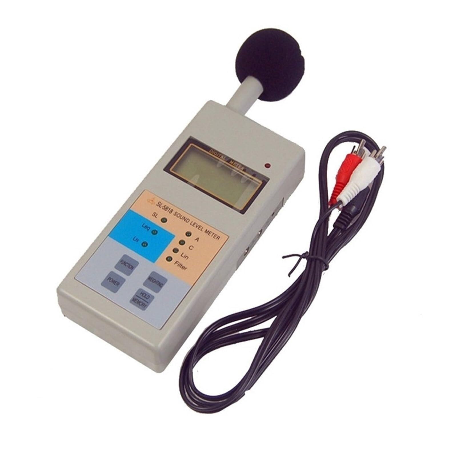 calibratori di decibel, Tester di rumore portatile con retroilluminazione, Max/Min, blocco dati e display LCD