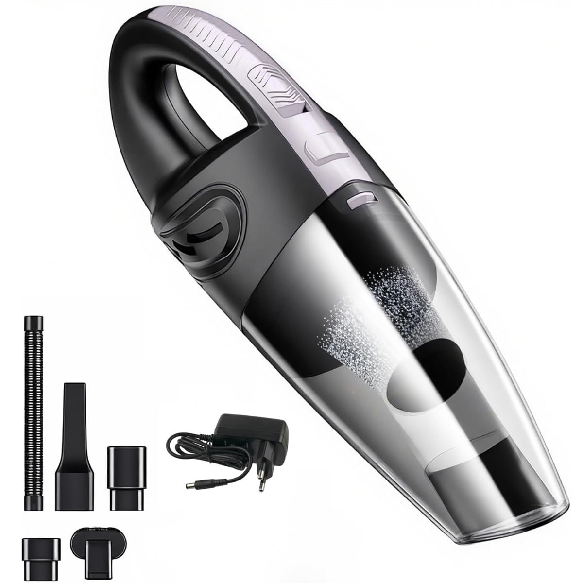Aspirador Portátil Sem Fio 120W Alta Sucção, Recarregável, Uso Seco e Úmido, Ideal para