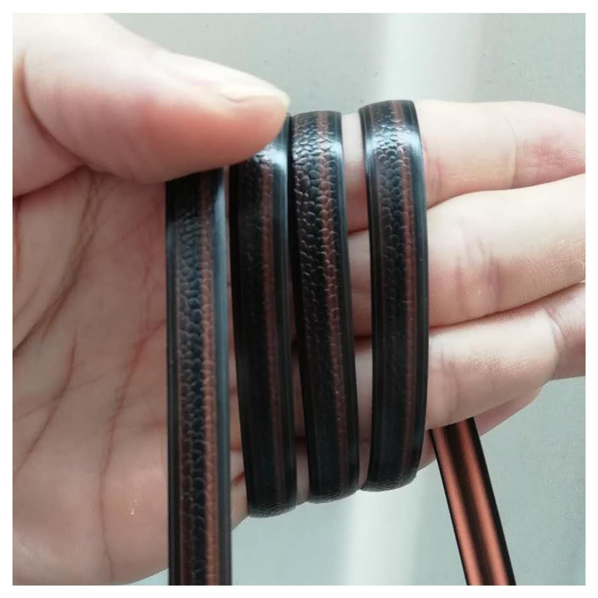 213ft PE Flat Rattan Woven Rope, Plastic Wicker Furniture Repair Rattan, Synthetic Rattan Replacement Material for Patio - Deep Coffee Discoloration