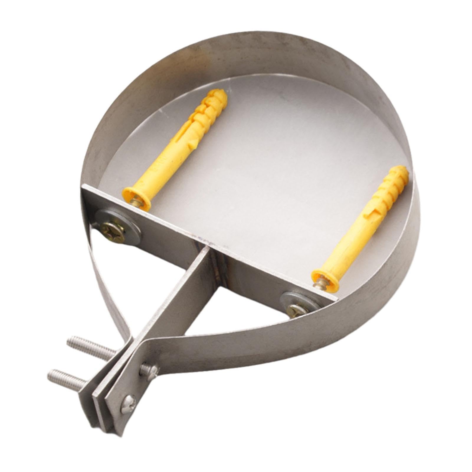 8 inch Chimney Pipe Bracket Fixing Stove Pipe Hanger, Sturdy, Adjustable Household Metal Wall Support Flue Liner Clamp, Silver