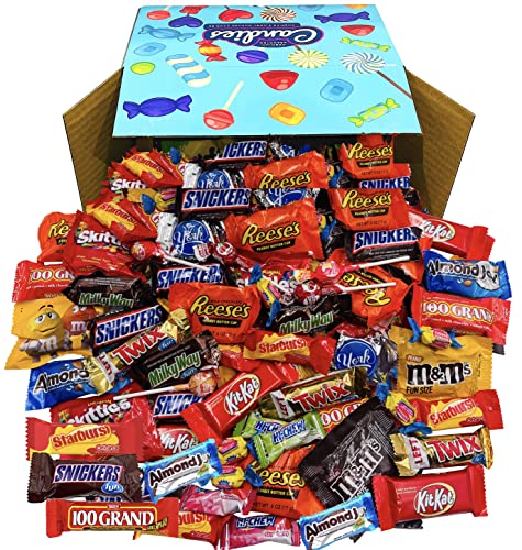 FUN MIX ASSORTED Variety BULK Individually Wrapped Candies. Chocolates, of All time Most Popular & American's Most Wanted Assorted Candies â€¦ (50 oz Red Box)