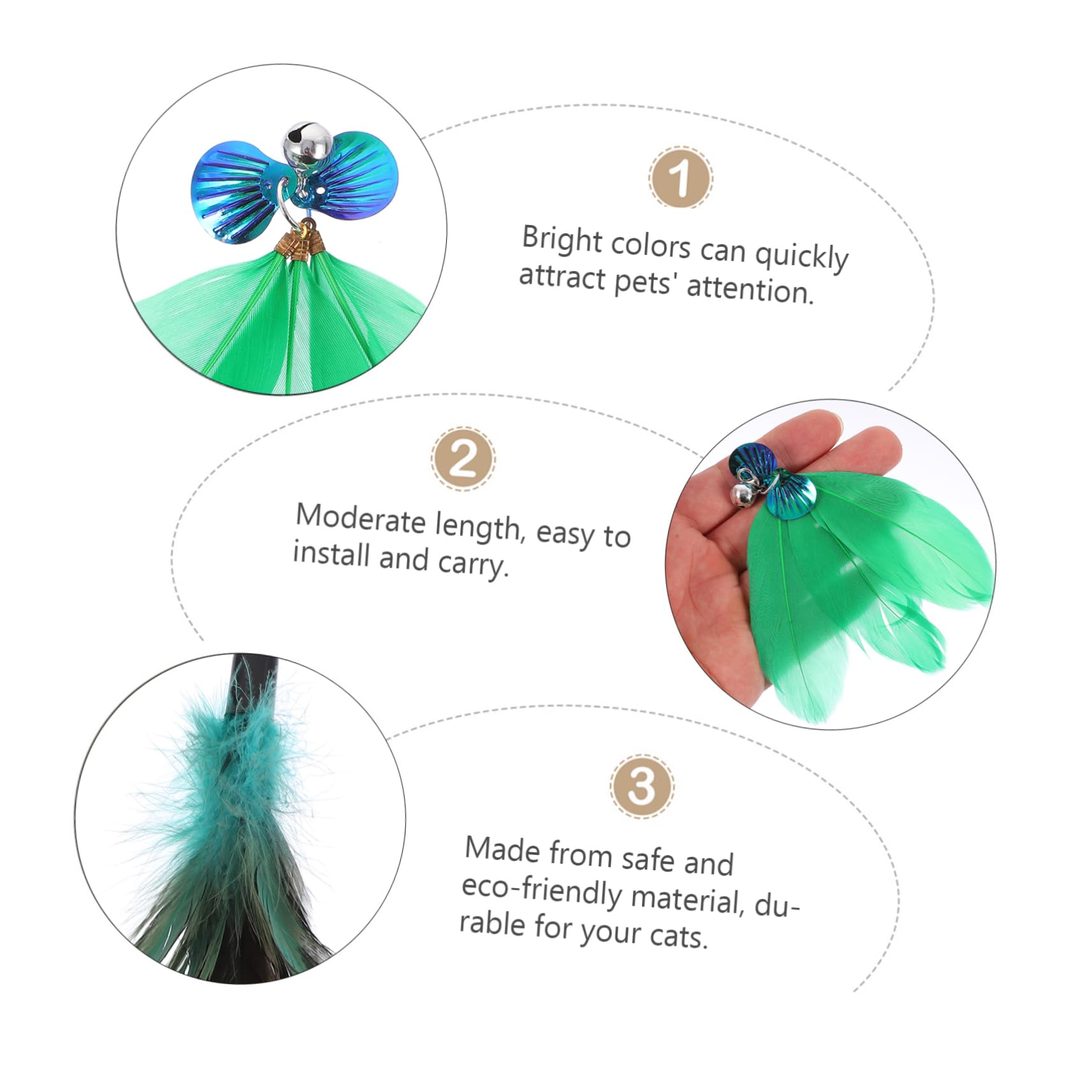 INOOMP 24pièces Kit De Jouets Interactifs pour Chats avec De Plume Et Accessoires Amusants pour Chats Actifs